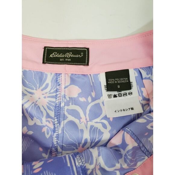 Eddie Bauer Floral Hawaiian Print Swim Active Quick Dry Resort Vacation Shorts - Picture 3 of 10